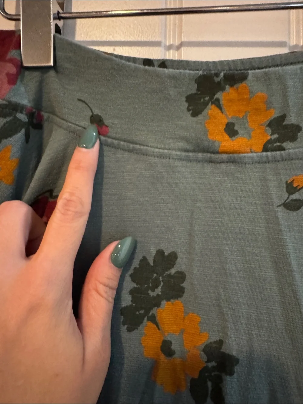 Toad & Co skort Floral A-Line Mini Sage Green floral size small